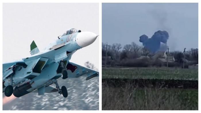 Під Ізюмом ЗСУ збили ще один літак росіян: відео