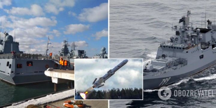 Біля Зміїного горить російський фрегат: по ньому могли завдати удару ракетою «Нептун» – ЗМІ