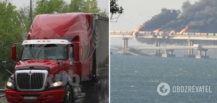 Пропагандисти кажуть, що була «начинена» вибухівкою: нові деталі про вантажівку, яка нібито здетонувала на Кримському мосту