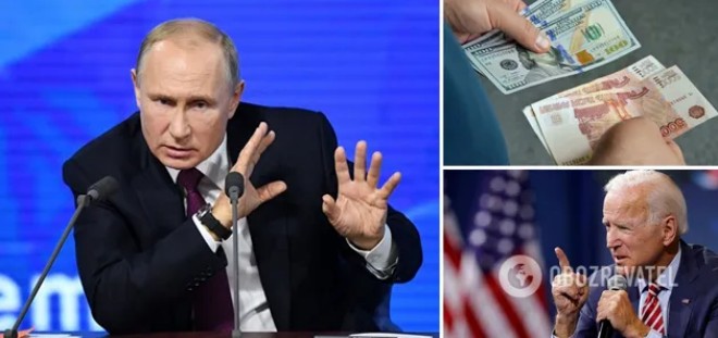 Росії заборонять міняти рублі на долари та євро: США та ЄС готують нові санкції
