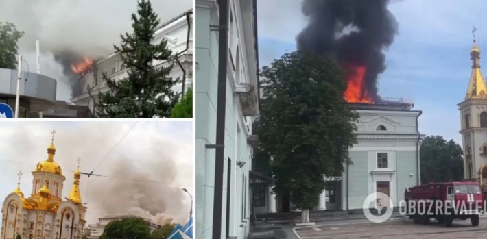 У Донецьку спалахнула потужна пожежа: зруйновано частину залізничної інфраструктури окупантів. Відео