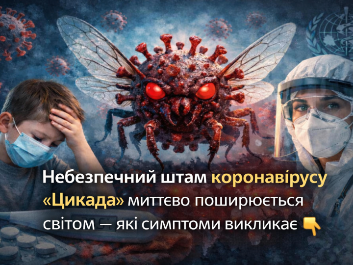 Небезпечний штам коронавірусу “Цикада” миттєво поширюється світом — які симптоми викликає