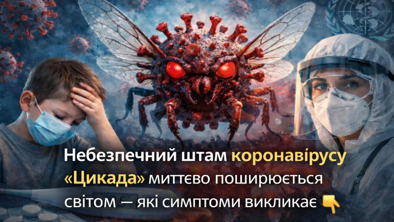 Небезпечний штам коронавірусу “Цикада” миттєво поширюється світом — які симптоми викликає