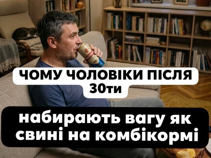 Чому чоловіки після 30 років часто набирають вагу: справа не лише у віці